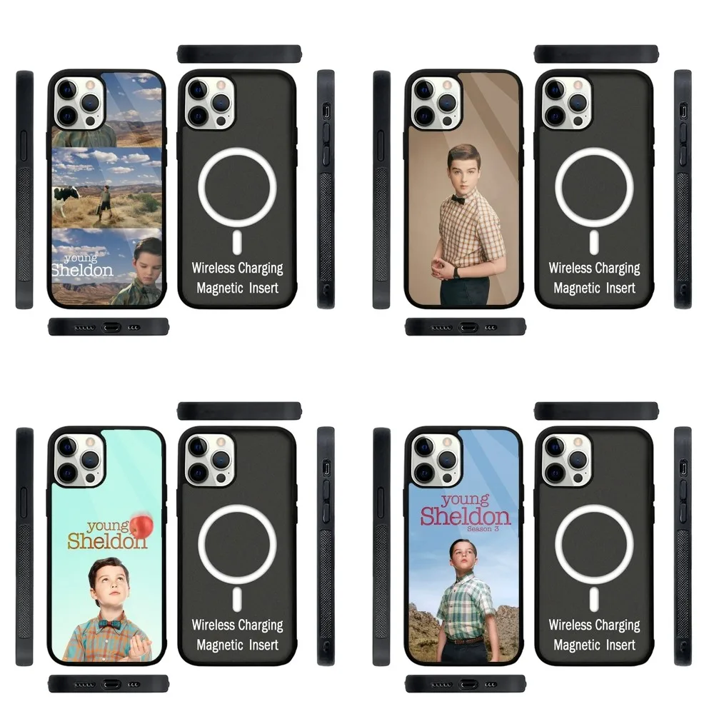 Cute Boy Young Sheldon TV Phone Case Strong Magnetic For IPhone 15,14,13,Pro,Max,Plus,11,12,Mini For Magsafe Wireless Charging