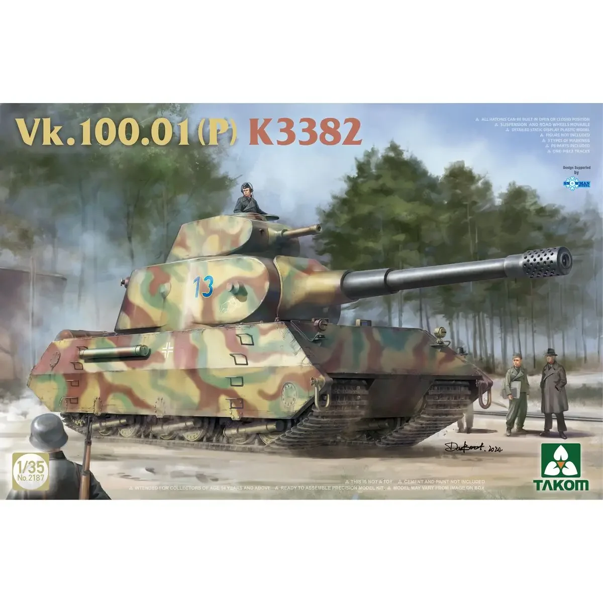 TAKOM 2187 1/35 Vk 100.01(P) K3382 - Scale Model Kit