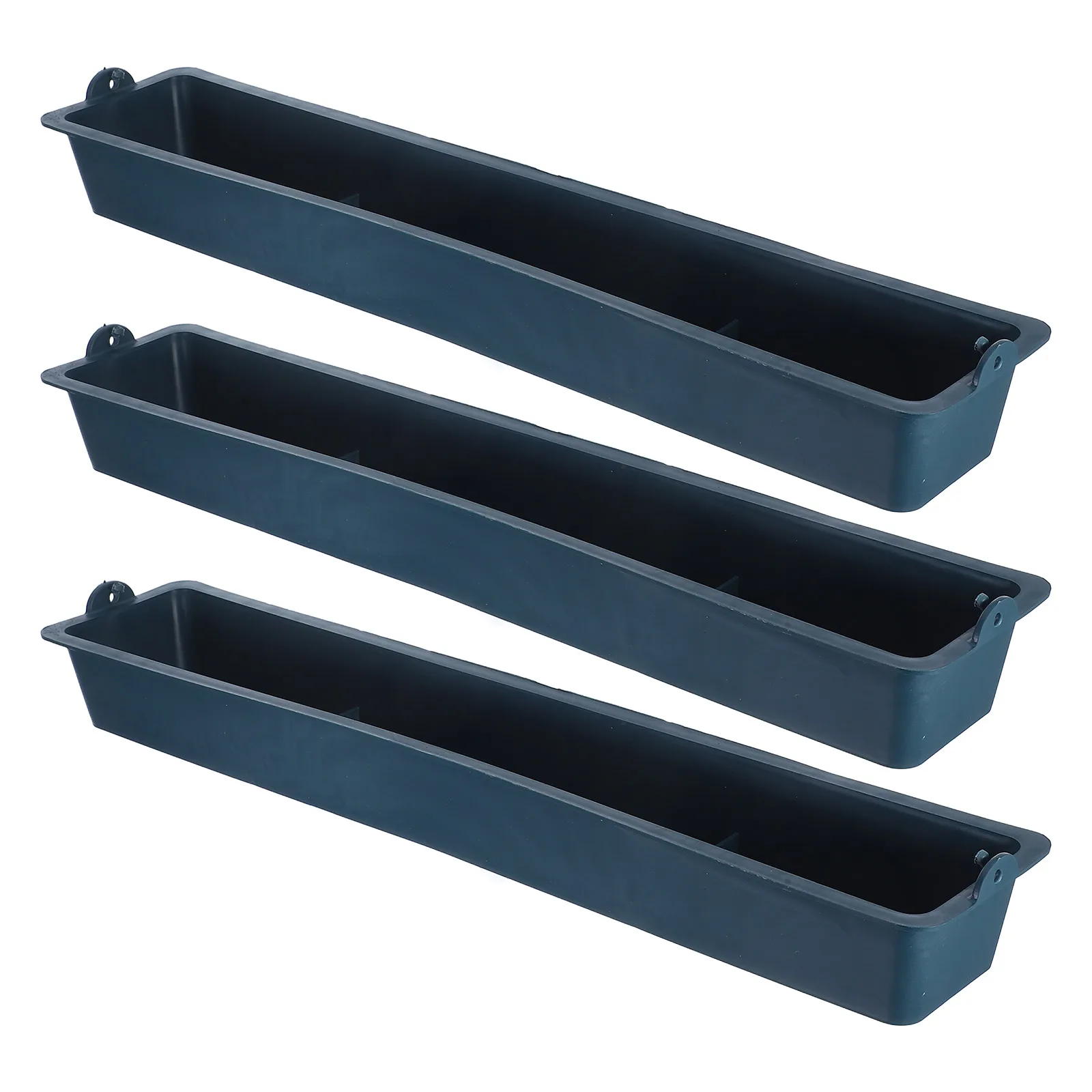 

3pcs Anti-spill Feeders Hanging Long Rectangle Plastic Chicken Duck Pigeon Quail Feeder Easy Clean Fill Use Farm Pet Supplies