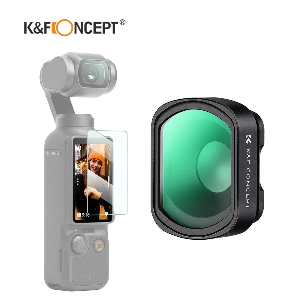 عدسة ماكرو K&F Concept المغناطيسية 10X مرشح قريب لعدسة التصوير الماكرو DJI Osmo Pocket 3 HD