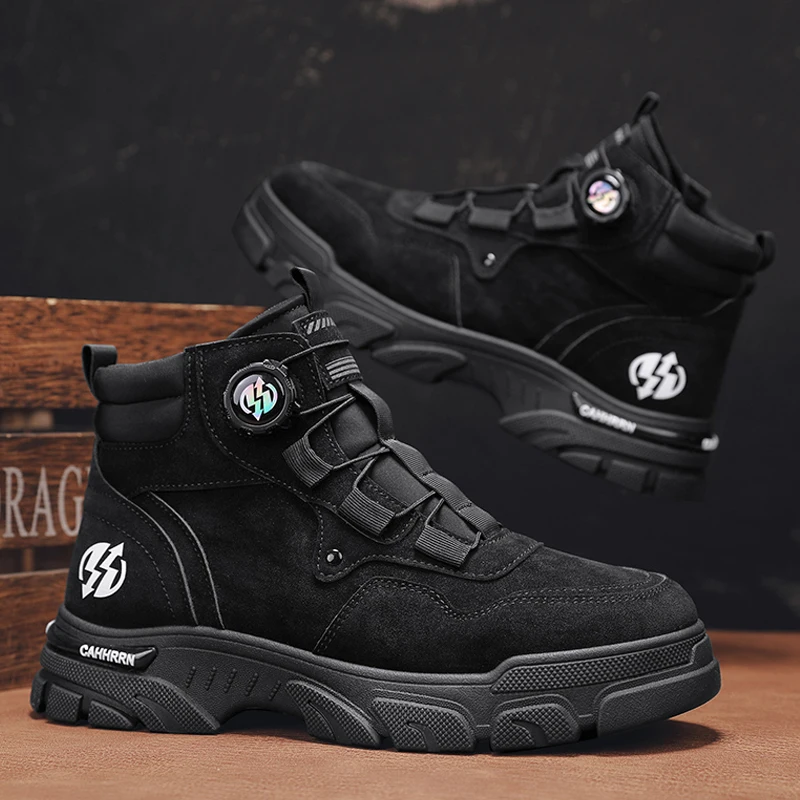 

Трендовая черная мотоциклетная обувь, мужские дизайнерские кожаные мужские ботильоны, уличная обувь на платформе, мужские байкерские ботинки botas hombre