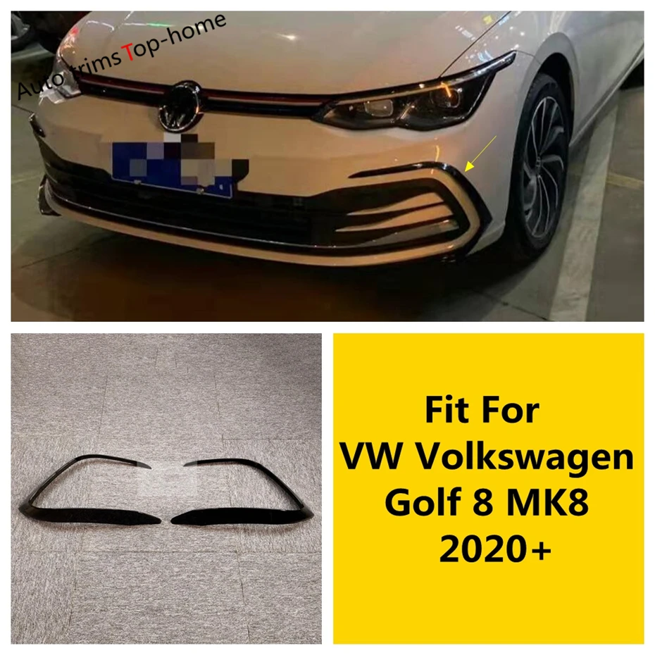 

Front Bumper Fog Lamps Lights Eyebrow Eyelid Wind Knife Cover Trim For VW Volkswagen Golf 8 MK8 2020 - 2023 Exterior Accessories