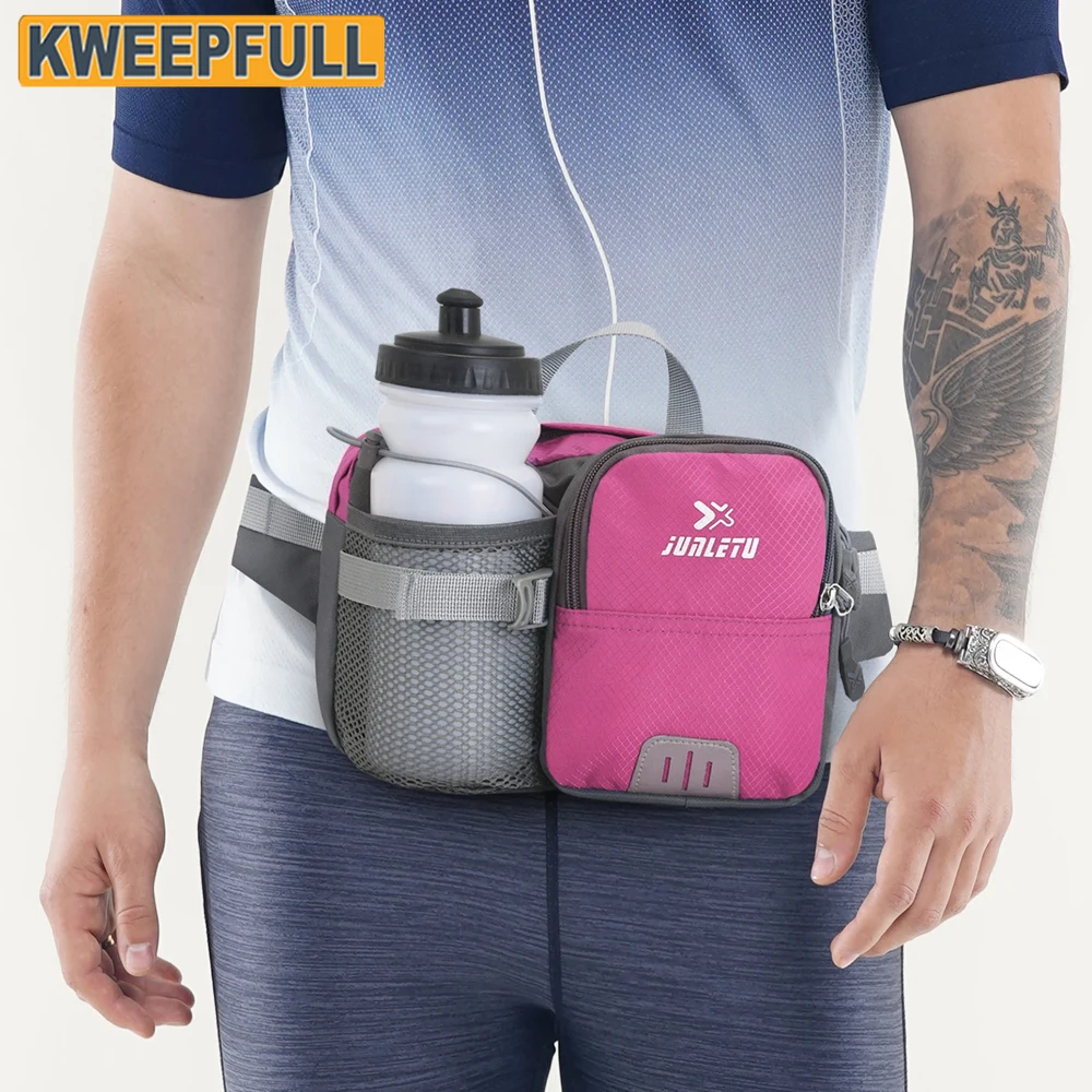 

Поясная сумка-бананка (1 шт.) – унисекс, для бега, с держателем для телефона и бутылки с водой, регулируемый ремень для путешествий, тренировок и походов