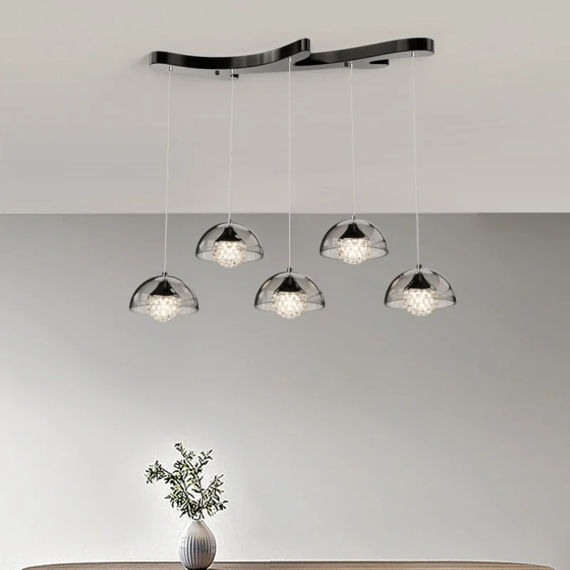 

SANDYHA Italian LED Pendant Light Aluminum Art Acrylic Lampshade Restaurant Living Room Chandelier Lighting Fixtures