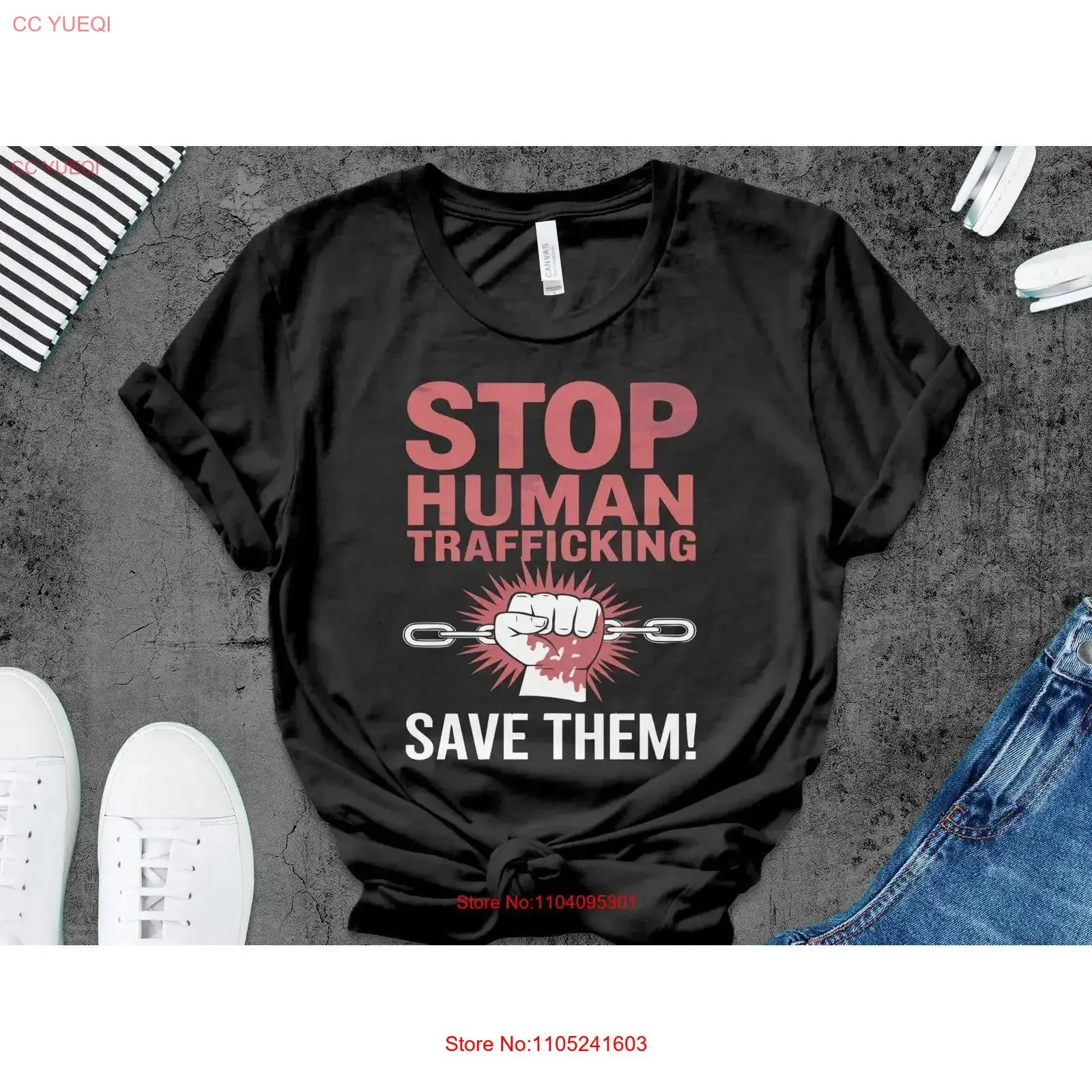 HUMAN TRAFFICKING AWARENESS T Shirt for Her Him Stop Rights Bold Statement vintage Washed Soft graphic fashion Stretched