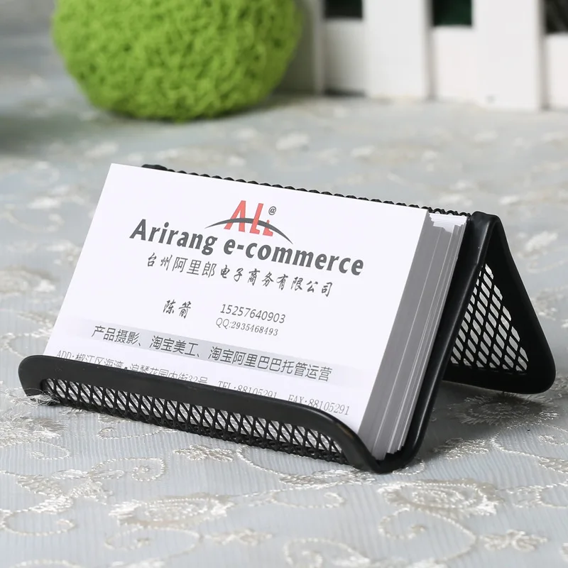 Simple White Bench Style Business Card Holder Stand Case Modern Sofa Name Card Desktop Organizer School Office Supplies