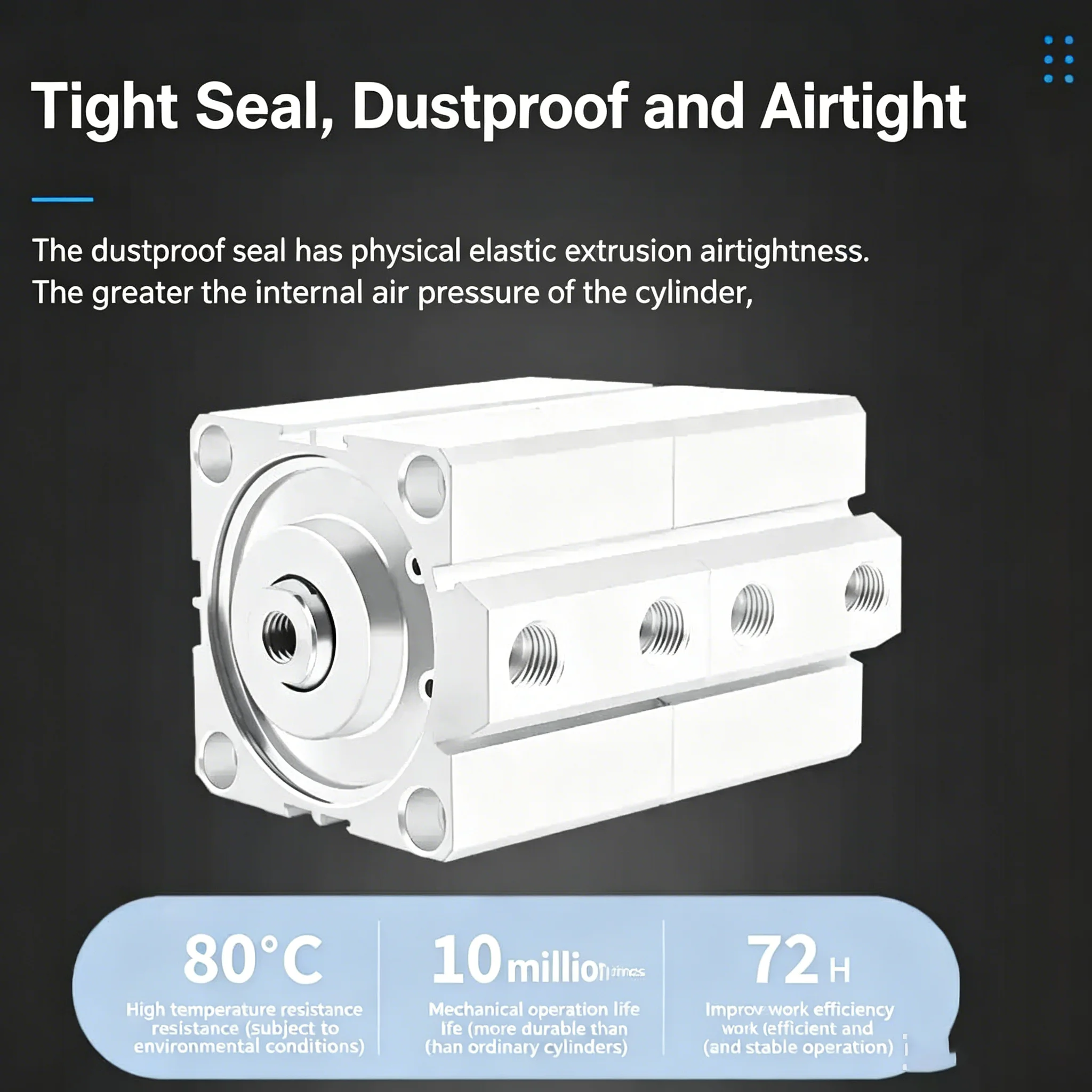 SDAT Pneumatic Cylinder Double Force High Thrust Female Thread Type Magnetic Thin Cylinder SDAT 20/25/32/40/50/63/80/100