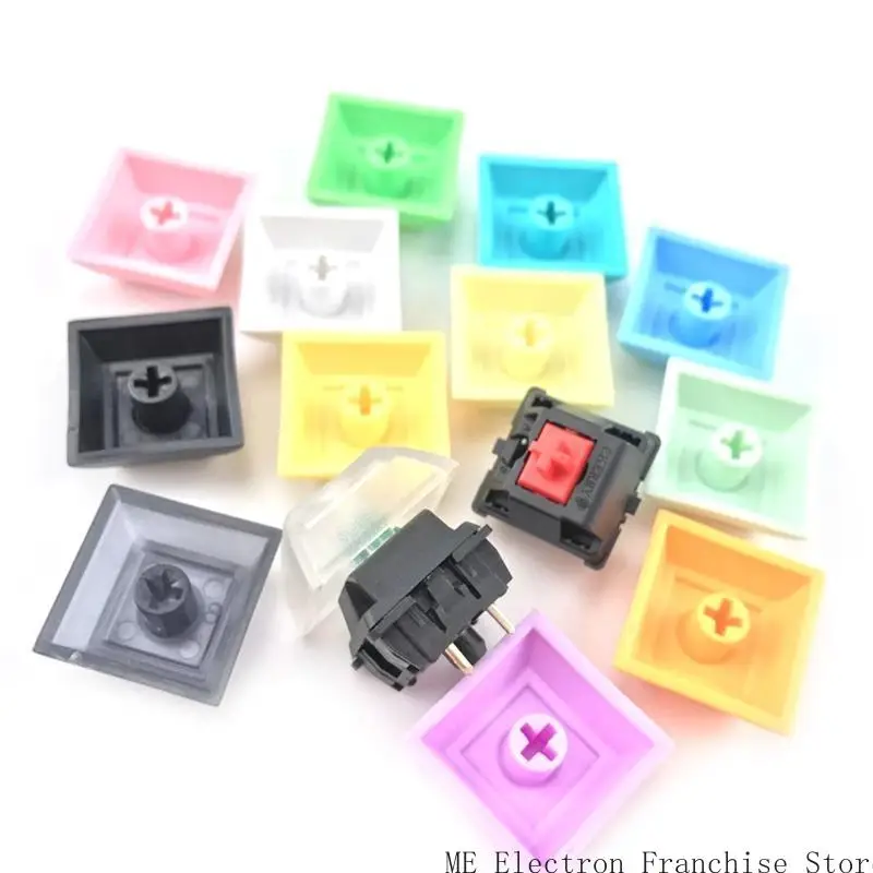 T5EA PBT Keycaps Mixded Color Keycaps 100pcs PBT Through Keyset 1U DSA Profile