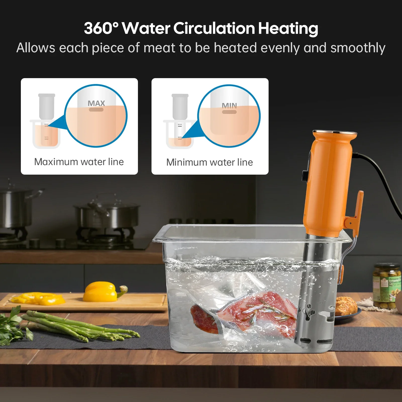 INKBIRD WiFi Sous Vide ISV-101W With Color Screen Rotary Control Smart Slow Cooker