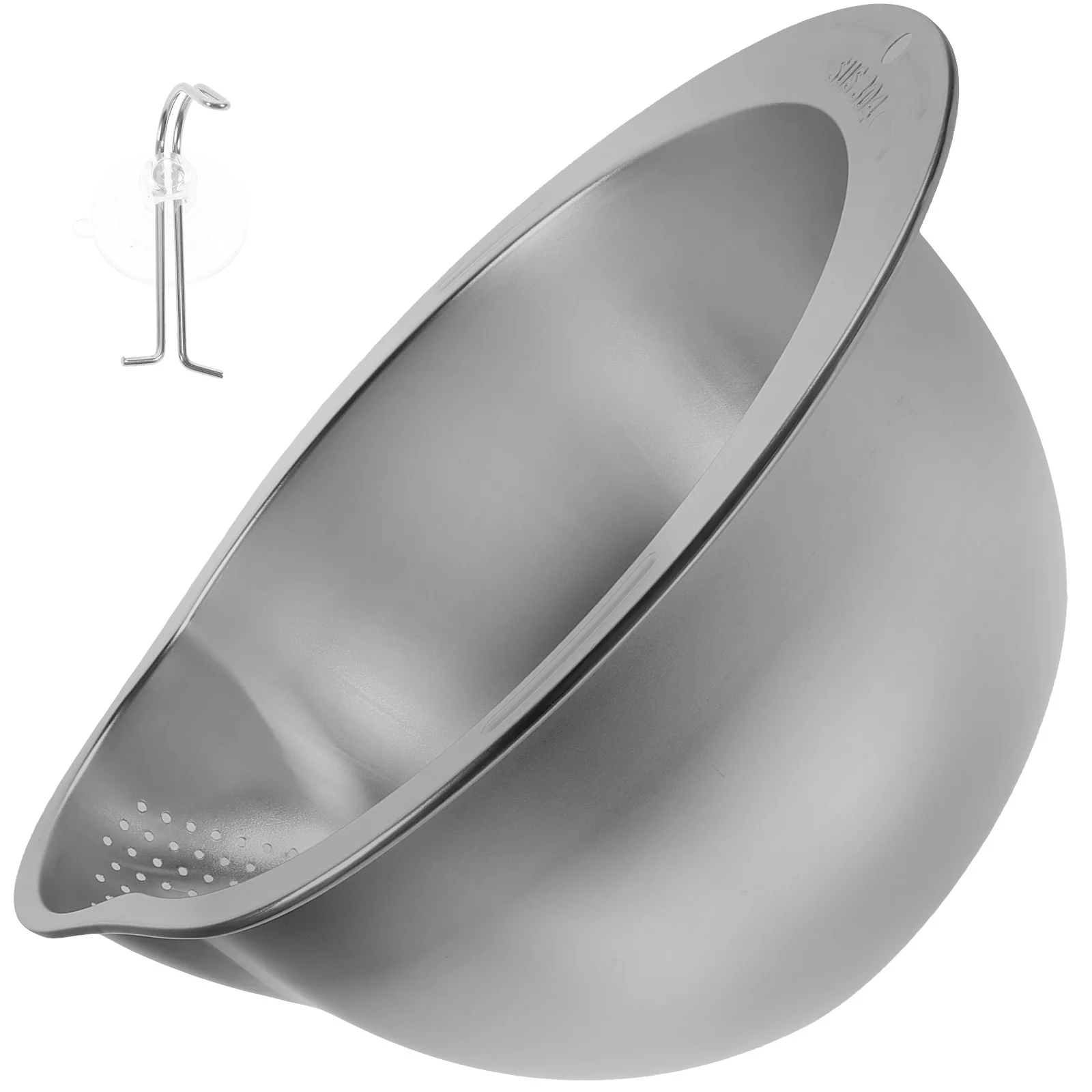 

Food Grade Stainless Steel Basin Large Kitchen Vegetable Washing Household Multi Functional Thick Flat Bottom Mixing Bowl