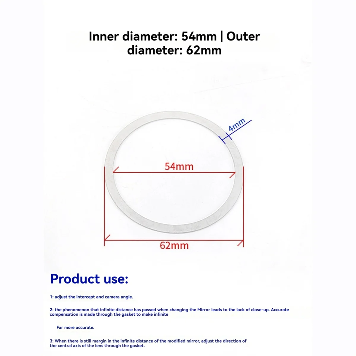 Bridas N18R de 0,1-1MM, especificaciones múltiples, junta de brida de acero inoxidable, cámara, fotografía, telescopio astronómico, parte M54