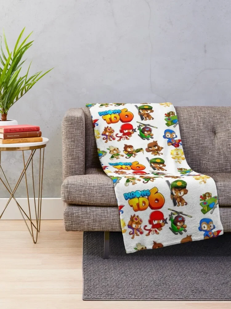 BTD6 Compilation Throw Blanket Plaid on the sofa Beach anime Blankets