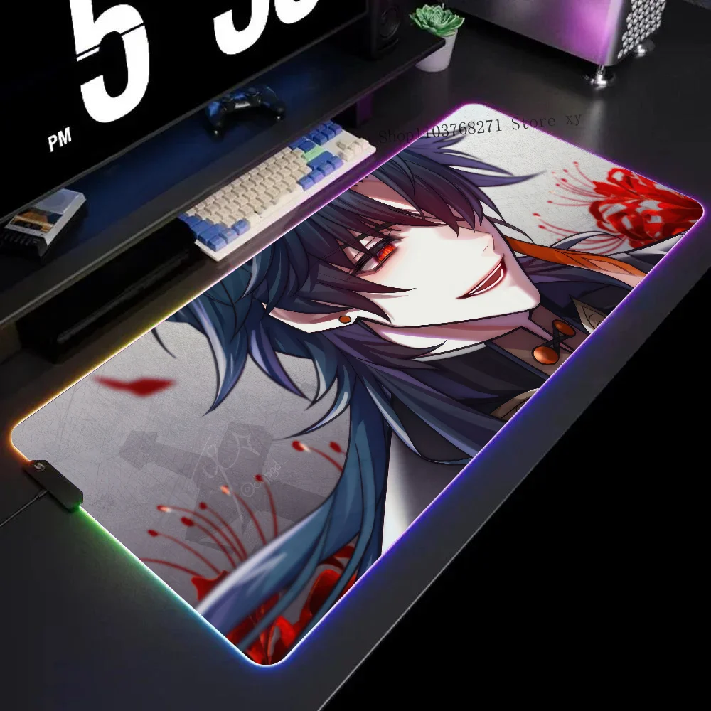 

Blade Honkai Star Rail Mousepad XXL RGB Gaming Mouse Pads HD Black Gamer Accessories Large LED