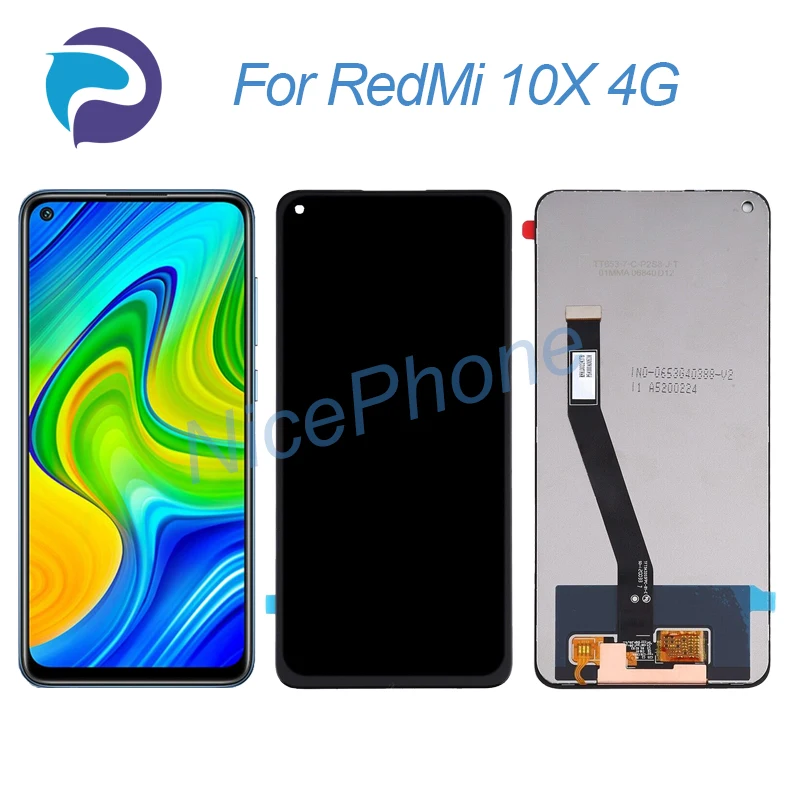 For RedMi 10X LCD Display Touch Screen Digitizer Assembly Replacement 6.53