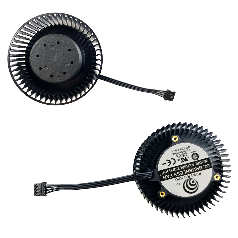 ラデオン用ブラックグラフィックカードファン、シングルターボファン交換用アクセサリー、rx580、570、480、470、470d、1個