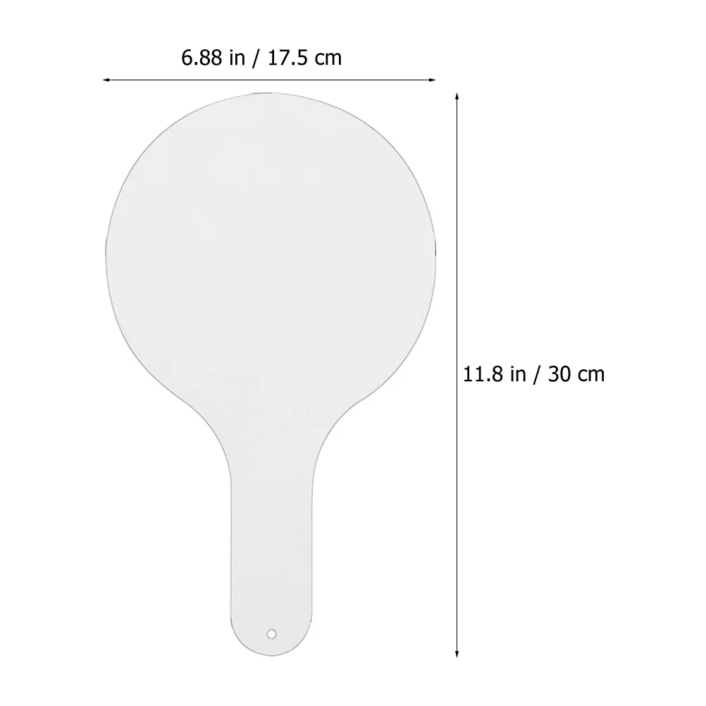 

Handheld White Board Reusable Answer Paddle Portable Dry Erase Student Accessory School Classroom Lightweight Smooth Edges
