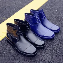 Short Rain Boots Men's Non-slip Waterproof Shoes Rubber Shoes Fashion Zapatos De Hombre Men Boots Work Boots 2020