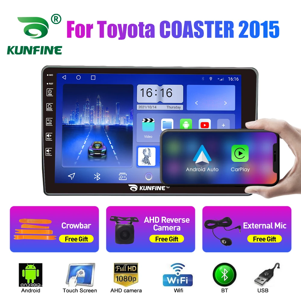10.33'' Car Radio For Toyota COASTER 2015 Android Car Stereo DVD GPS Navigation Player Touch Screen Carplay Android Auto QLED