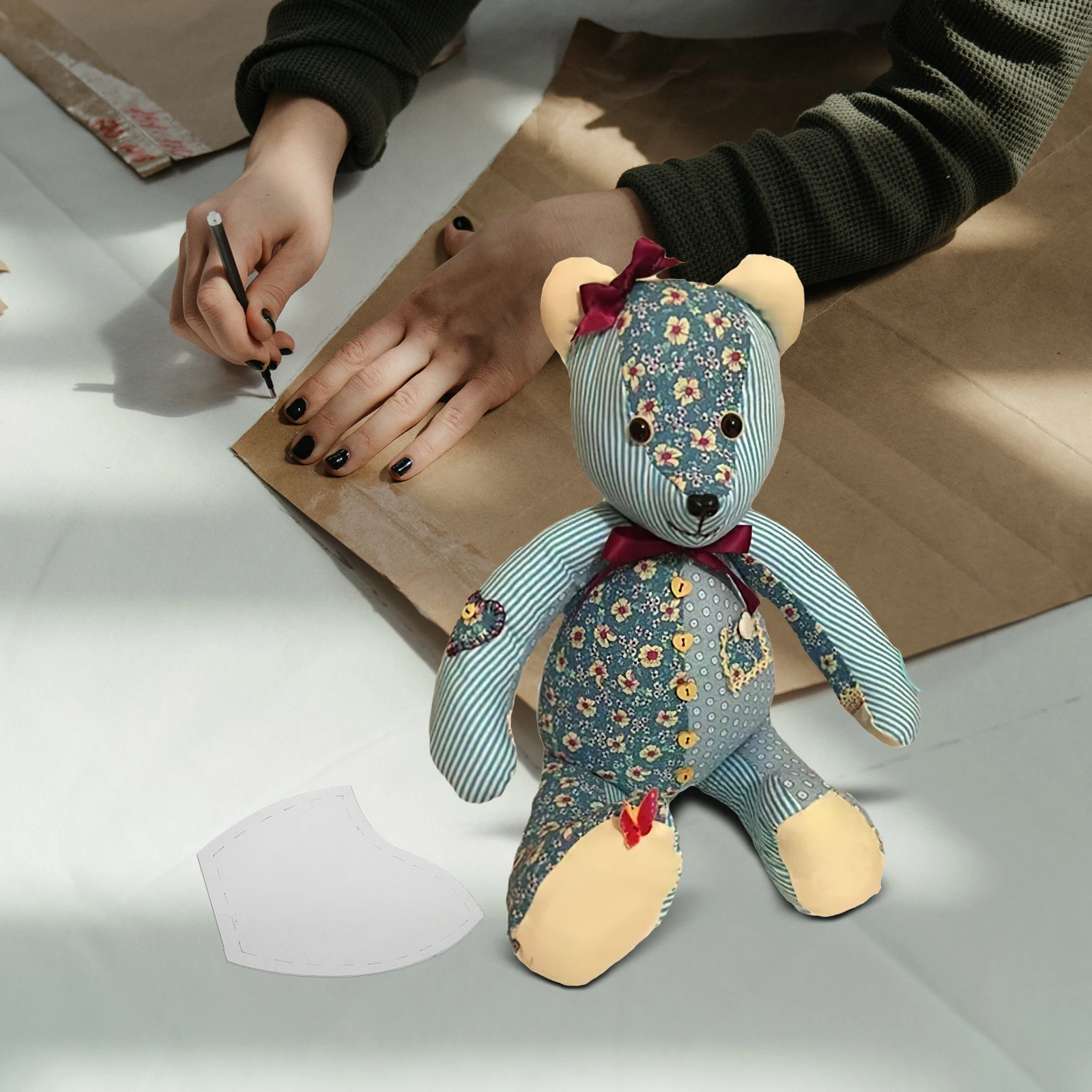 

1Set Memory Bear Template Acrylic Sewing Pattern Set for DIY Handicraft Making Sewing Quilting Template Ruler Tools