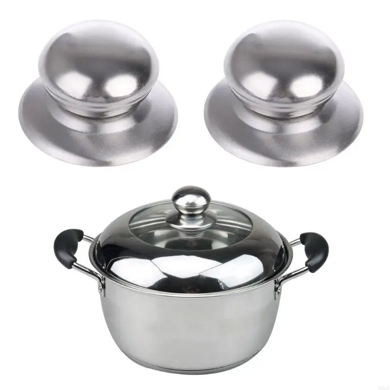 96GF Handle For Cover Pot Lid Button Saucepan Kettle Lid Replacement Knobs Stainless Steel Holding Handles Kitchen Utensils