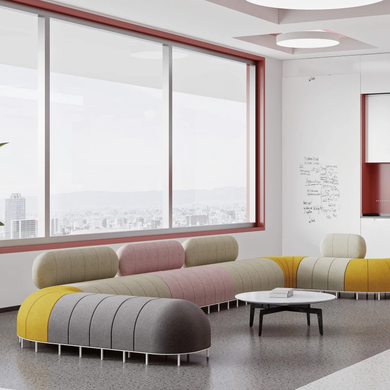 # Office Furniture Personalized Comfort Modular Set Sofa  Public Areas Multi-Person Combination
