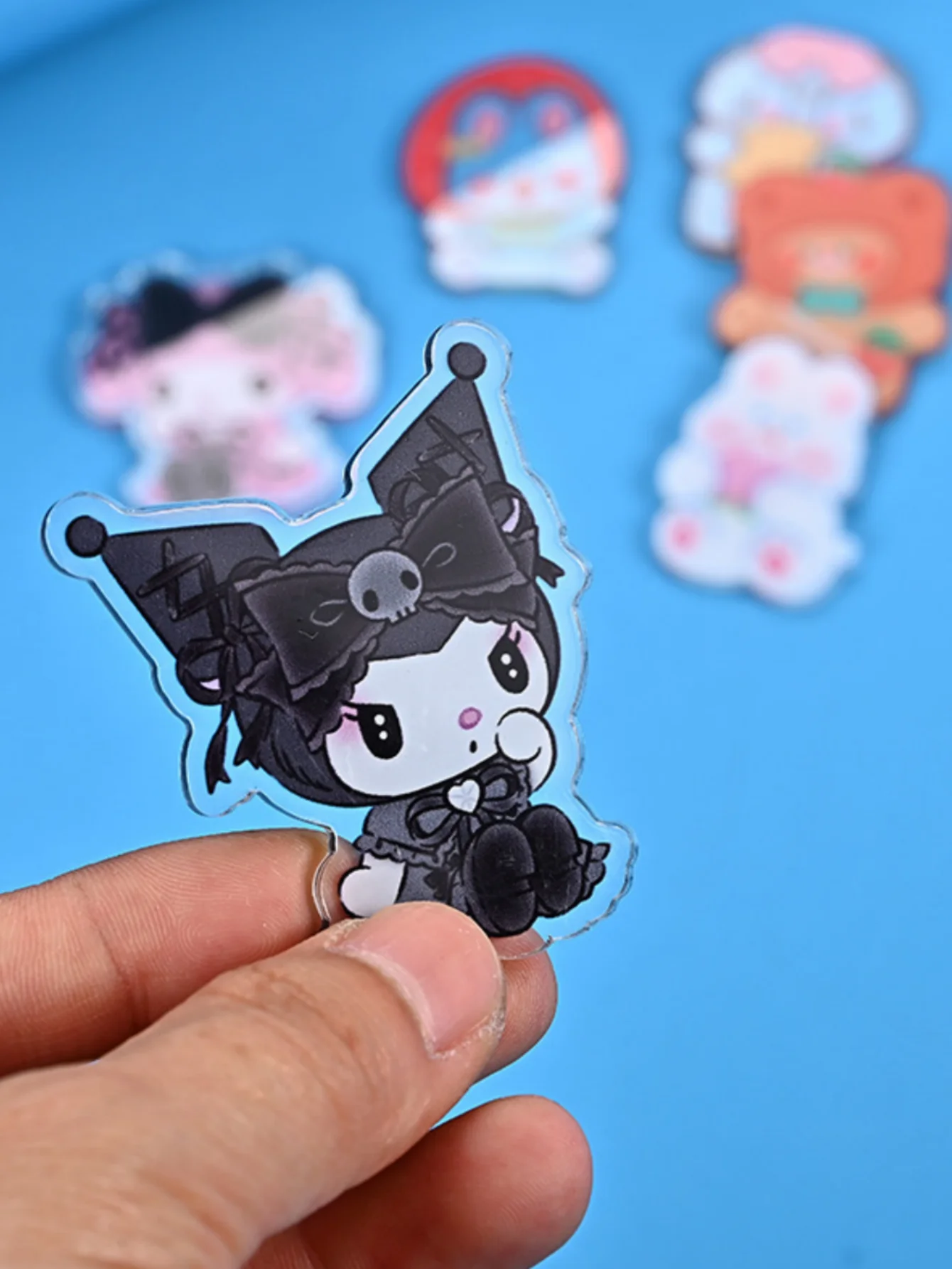 2 stks/set Kuromi Acryl Sleutelhangers - Leuke Cartoon Sleutelhanger Hangers Tas Accessoires Hanger