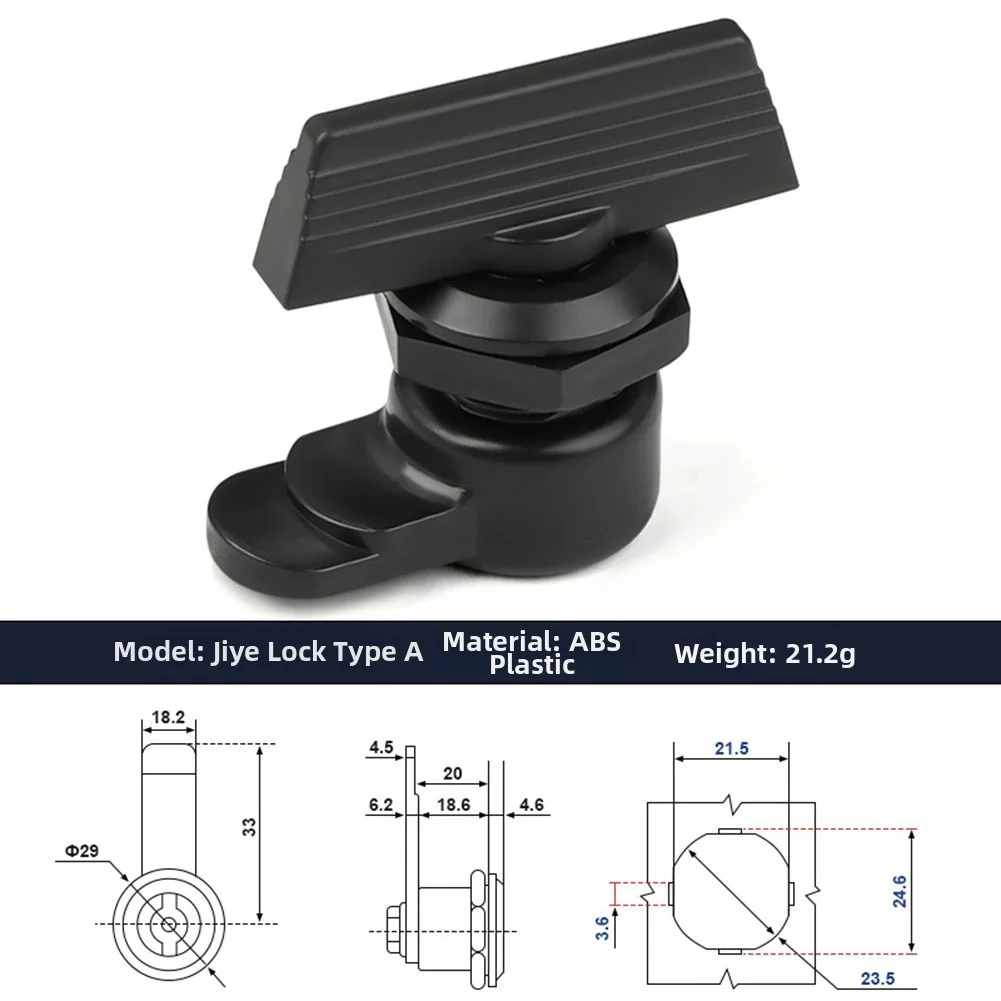 Industrial Electrical Box Lock with Rotary Tongue Design for Base Boxes Network Racks and Control Enclosure Systems