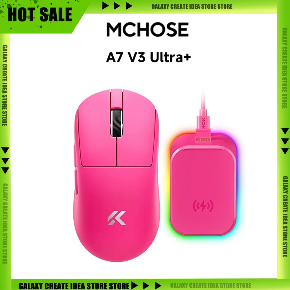 

MCHOSE A7 V3 PAW3995 Sensor Bluetooth Gaming Mouse 8kHz Polling 20000FPS 54L15 Solution Super Glide Coating 50000DPI 750IPS 2.4g