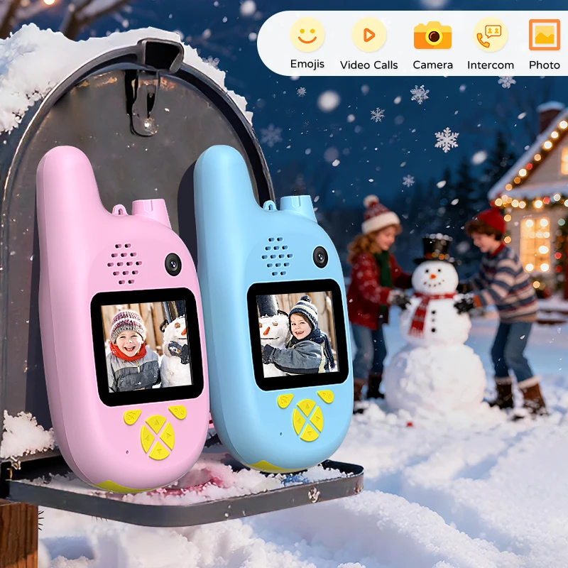 2.0 インチ画面 2 個ビデオ子供用トランシーバーおもちゃデュアルカメラ親子双方向受信機通信ギフト男の子女の子向け