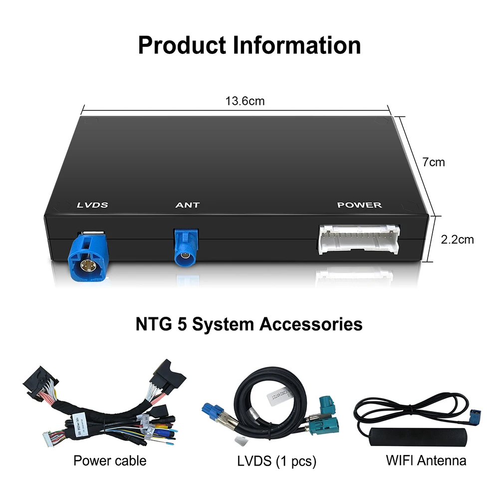 ANYFAR Draadloze Carplay Android Auto Module Voor Mercedes NTG5.0 W176 W205 EEN B C CL GLS GLA GLC CLA Auto Play adapter 2015-2018 - afbeelding 2