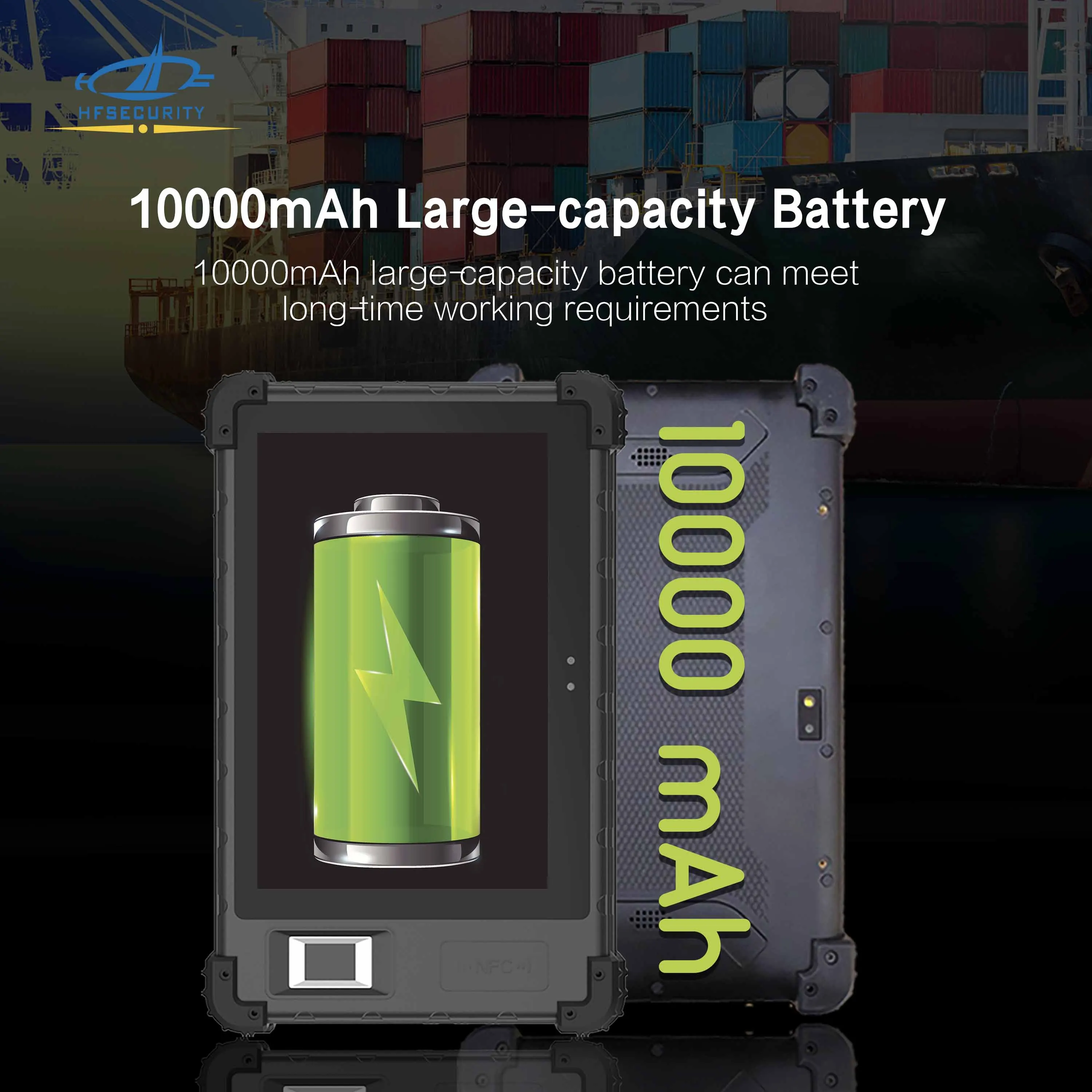 HFSecurity FP08 التحكم في الوصول أندرويد 11 قارئ بطاقات NFC IP65 وظيفة MRZ القوية التعرف على بصمات الأصابع محطة محمولة