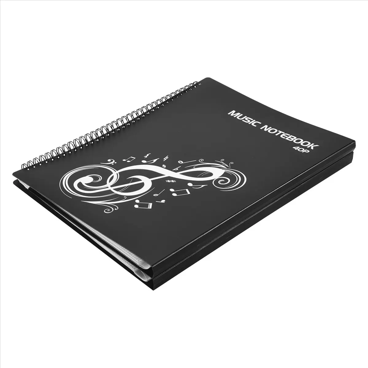 【CYBER MONDAY】 Sheet Music Folders Music Stand Accessories Music Binder 4 Pages Expand Spiral-Bound 40 Pockets