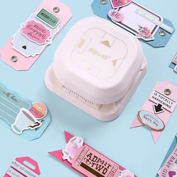 Fromthenon-perforadora de etiquetas multifunción 4 en 1, cortador redondeador de esquinas, perforadora de etiquetas, tarjeta de papel DIY, suministros para hacer tarjetas fotográficas