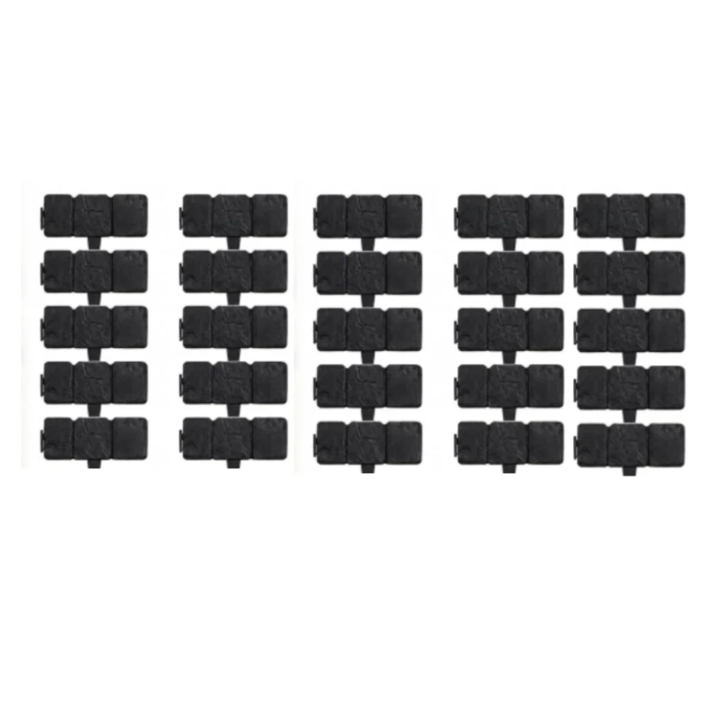 For Outdoor Garden Decor Faux Stone Fence Interlocking Landscape Panels Curb Appeal Enhancer Built-in Ground Spikes