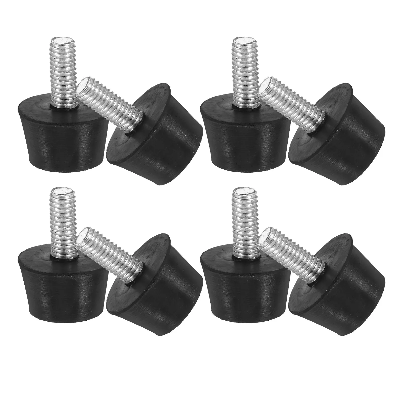 8Pcs Adjustable Rubber Furniture Levelers M6 Screw Threaded Feet Pads for Tables Chairs Sofas Anti Scratch Non Slip Noise