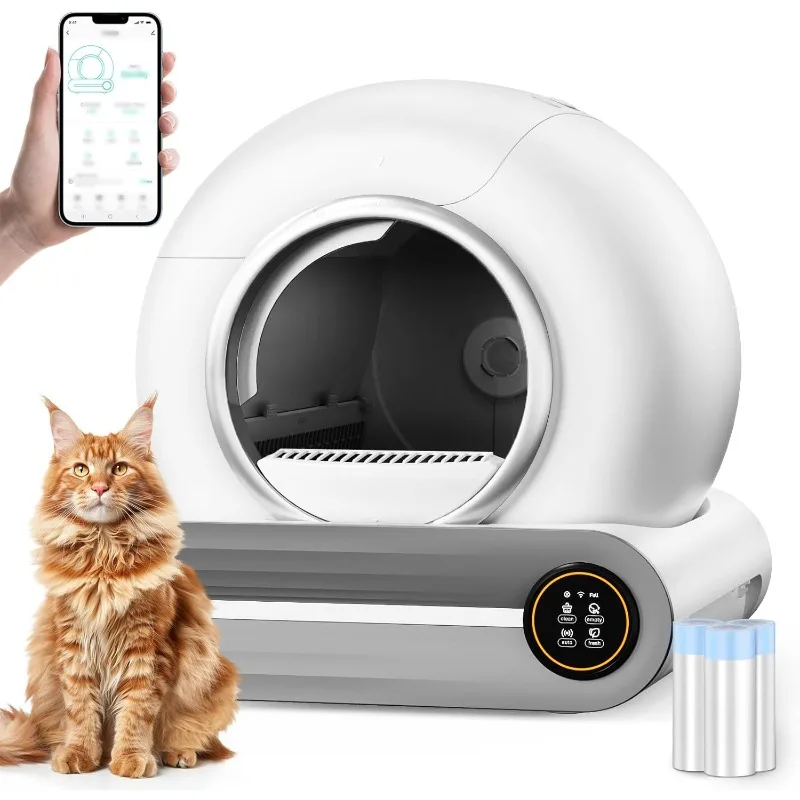 

Self Cleaning Cat Litter Box Automatic Large Smart Cat Litter Box for Multiple Cats 2026 New Version Arenero Gato Pet Supplies