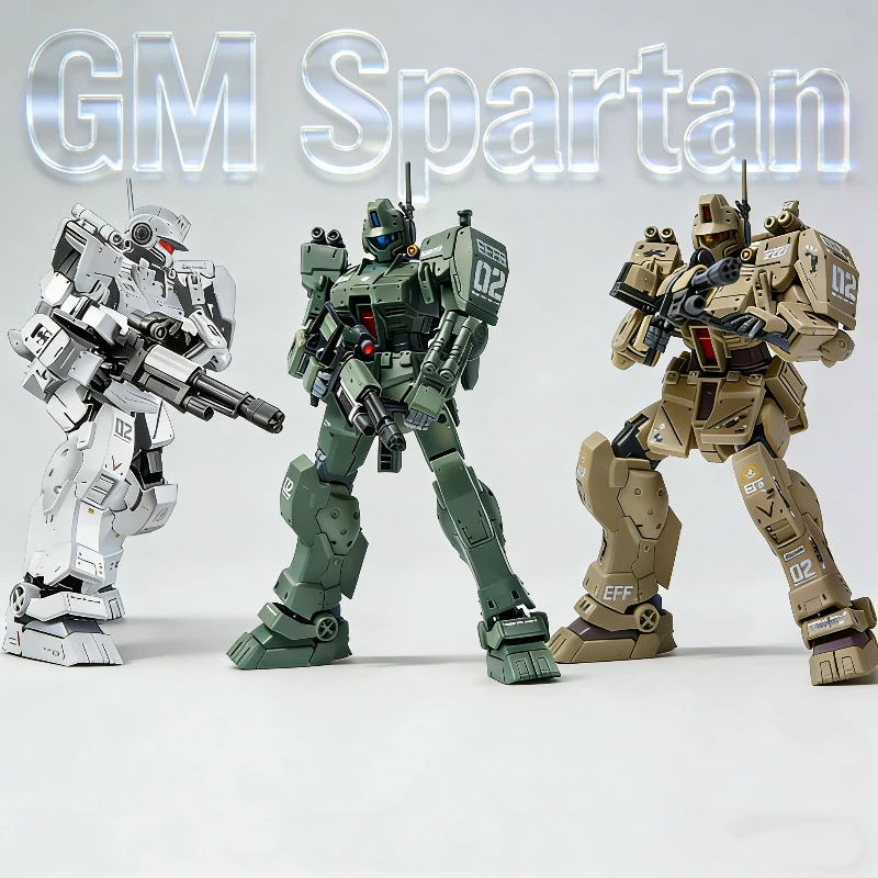 HG 1/144 RGM-79S Gunpla GM Spartan Snow Desert Ver. Kit de Modelo de Plástico para Ensamblar, Figura de Acción de Mobile Suit, Robot de Anime, Juguete para Niño, Regalo