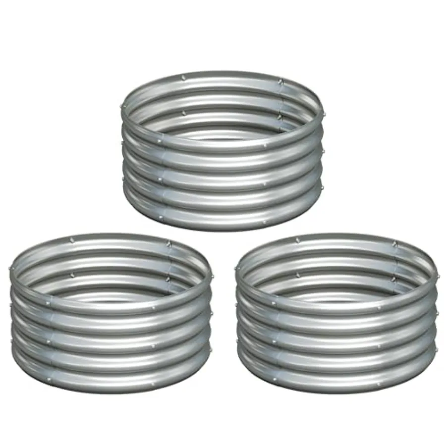

3Pack 2x2x1ft Galvanized Raised Garden Bed, Planter Raised Garden Beds Outdoor, Clearance Raised Garden Beds for Gardening Vege