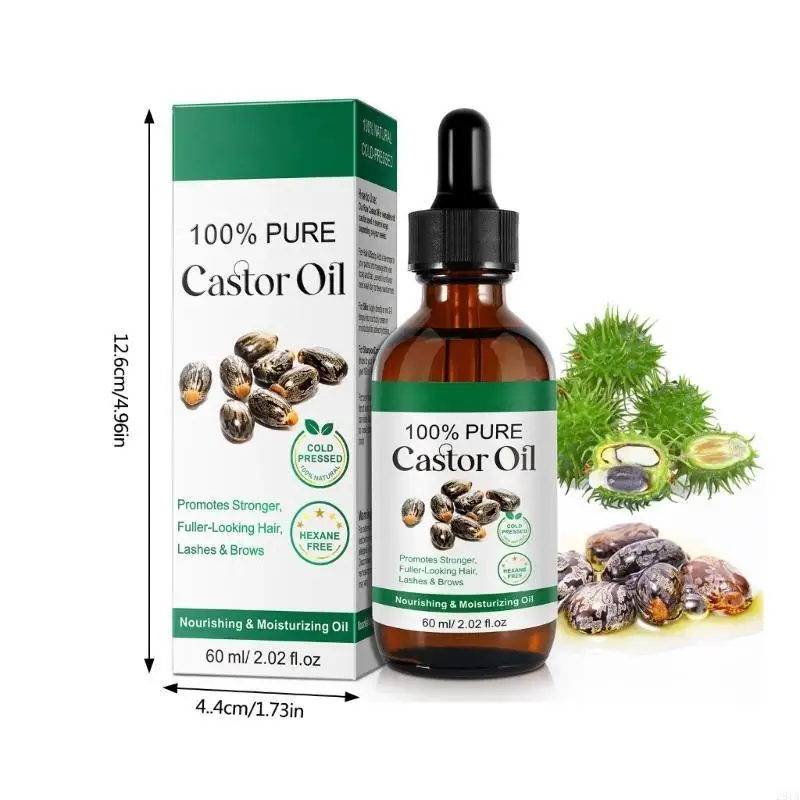 

28TA 60ml Organic Castor Oil Improve Scalp Health Castor Oil Moisturizing Oil