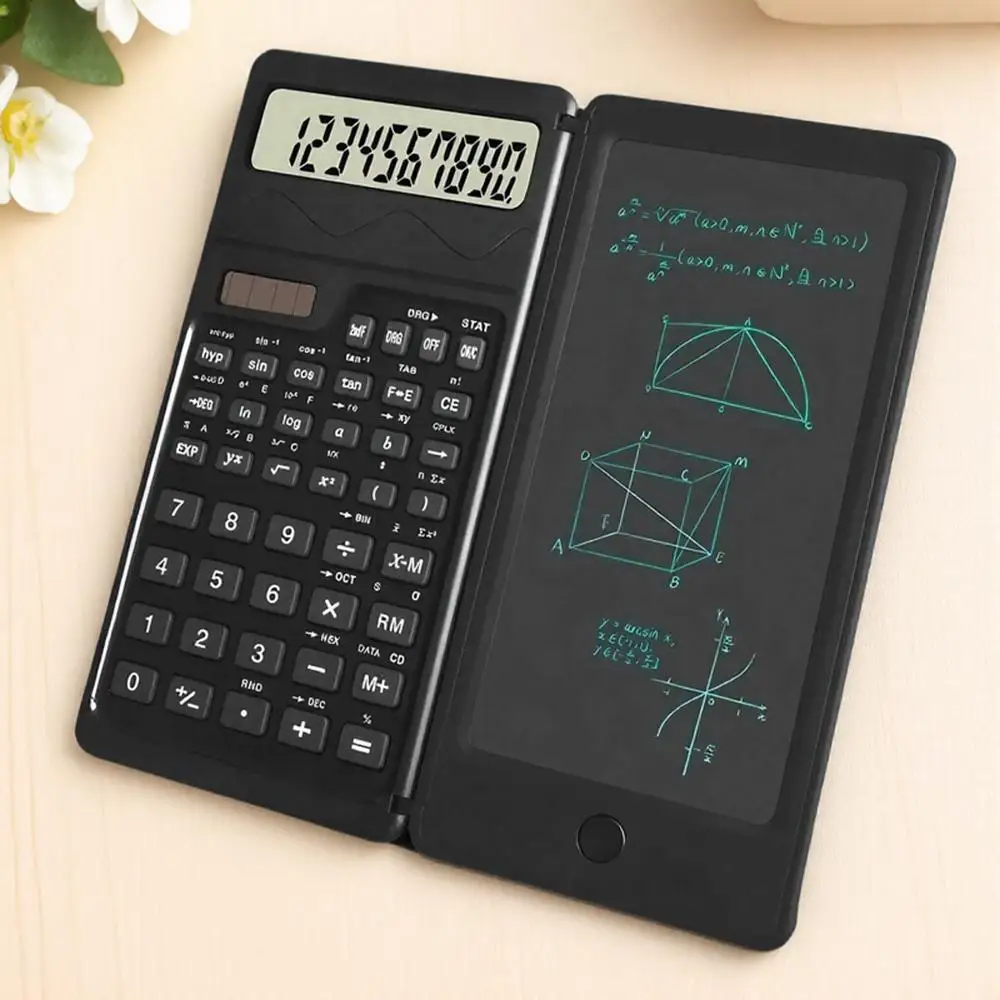 

Stonego Portable Folding Scientific Calculator Solar Charging Handwriting Pad Ideal for Study Office Engineering Calculations