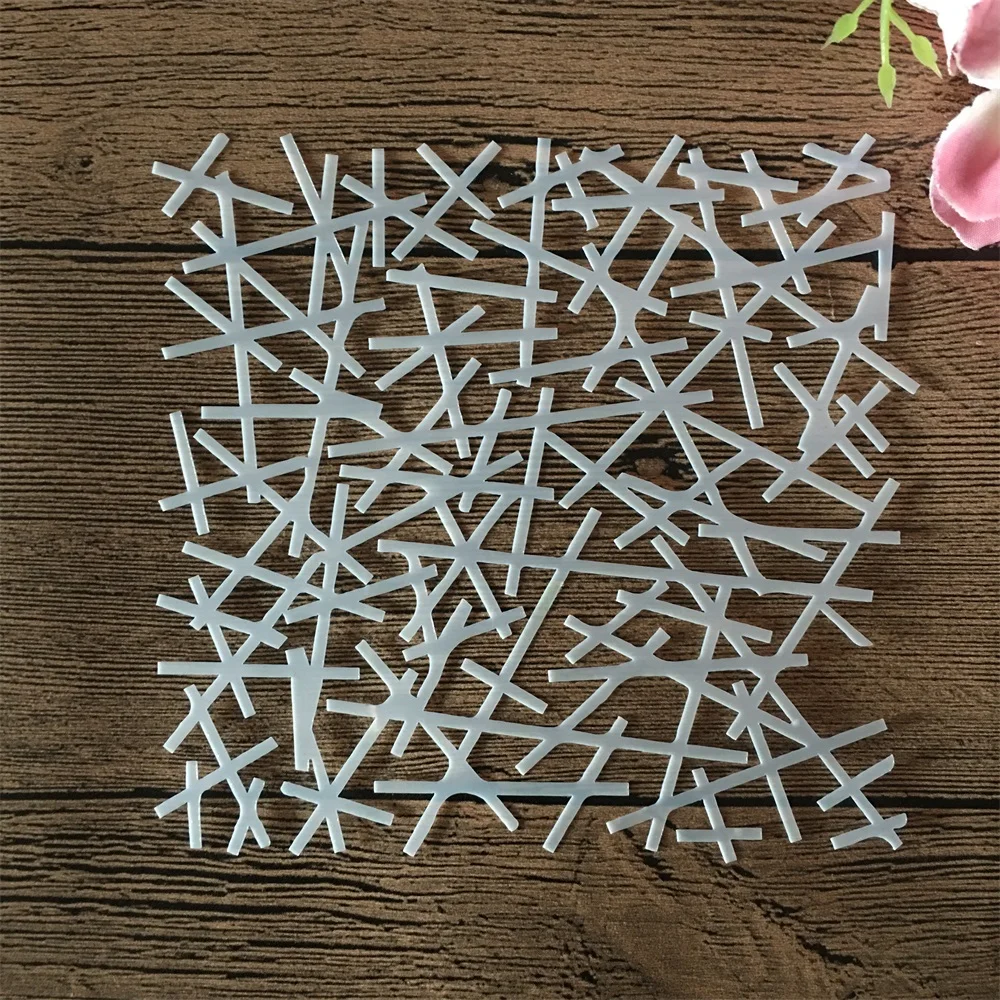 8Pcs/Set 13*13cm Bee Dragonfly Irregular Line DIY Layering Stencils Painting Scrapbook Coloring Embossing Album Decor Template