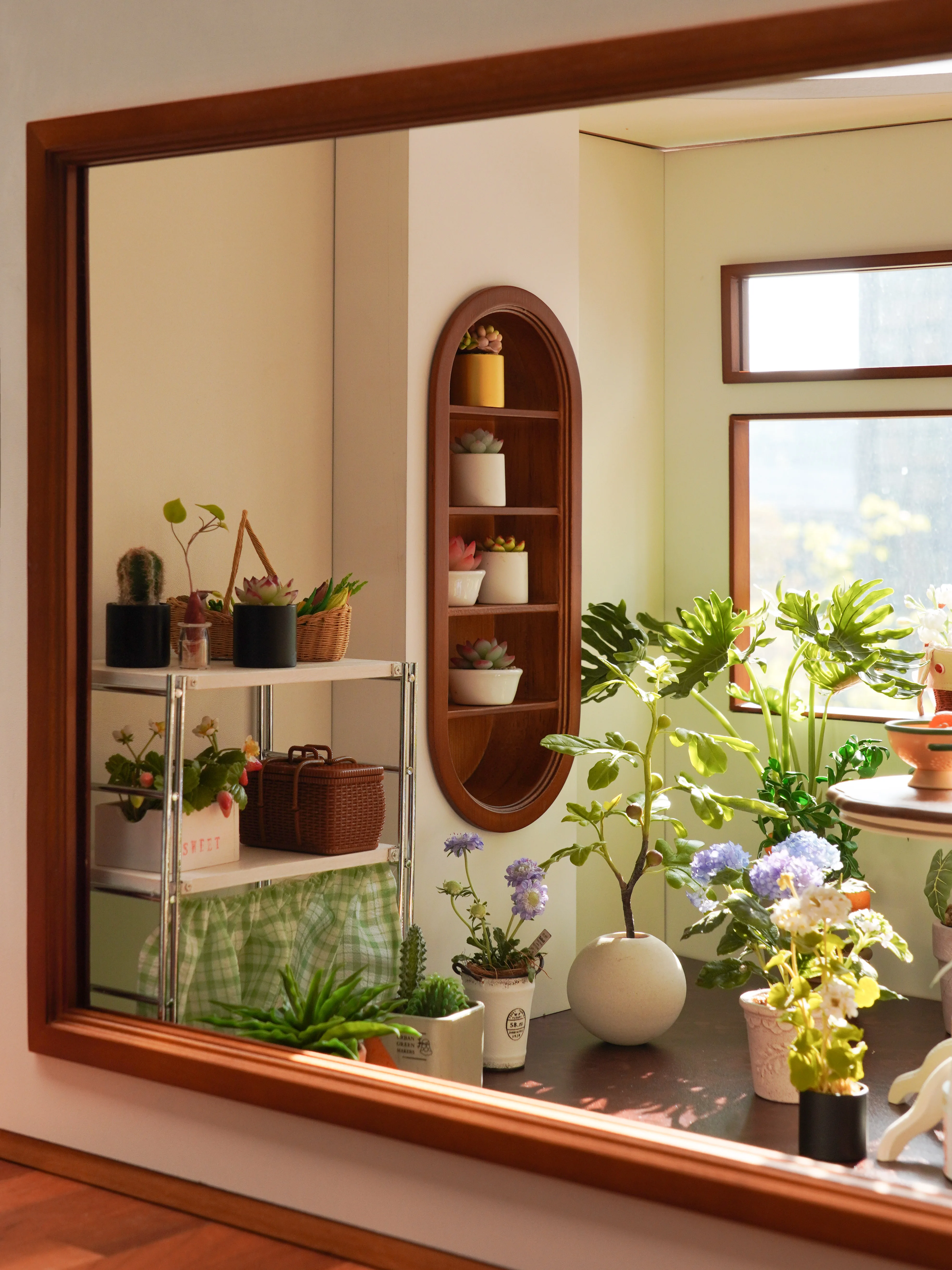 1:6 i 1:8 domek dla lalek mini model akcesoria meblowe domek dla lalek odporny na kurz pokój wystawowy okucia do ścian działowych