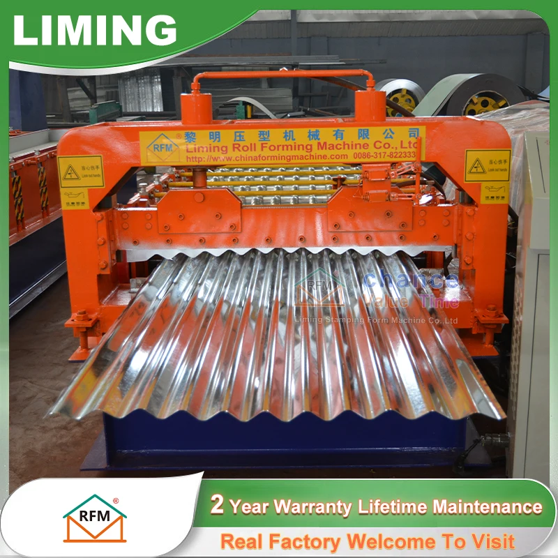 Hebei Liming manufacturers supply corrugating machines for zinc-plated roofing panels