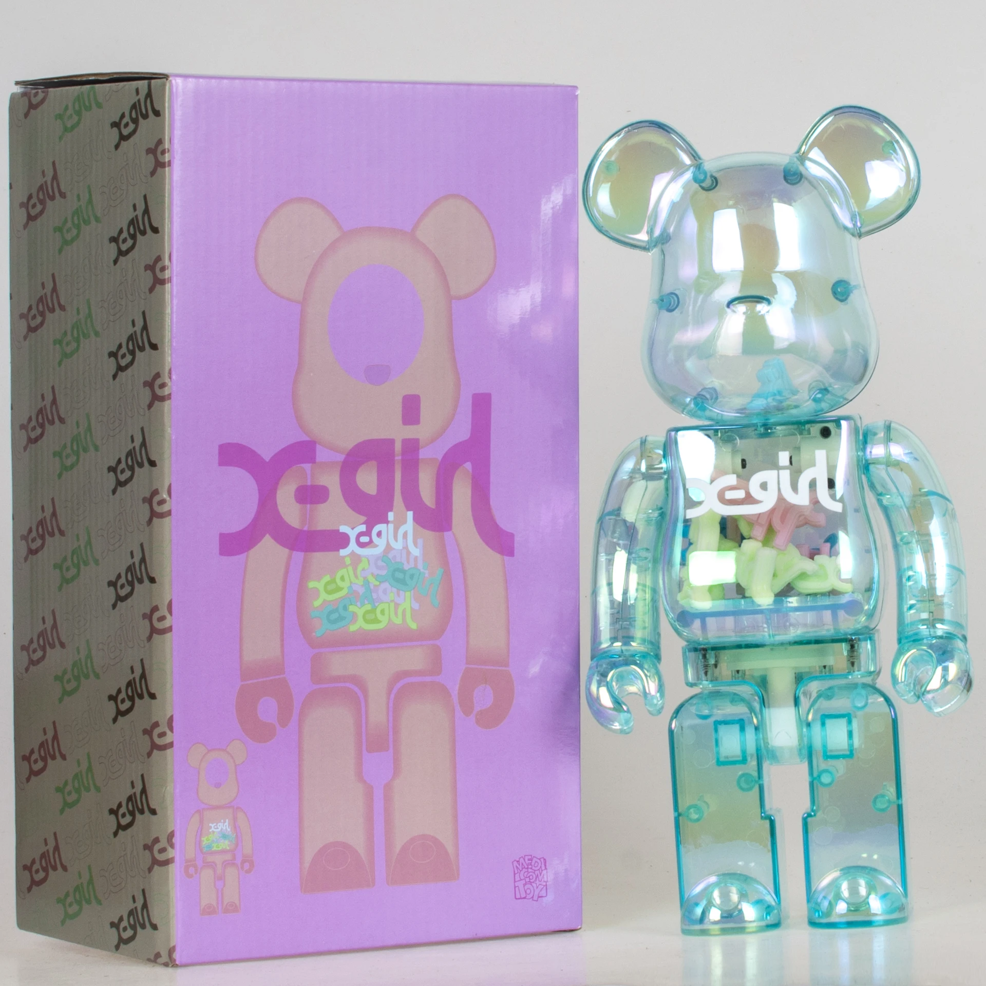 

Girls Blue Bearbrick 400% 28cm Height Collection Gift Joints Can Turn Hand-made Home Decoration Doll