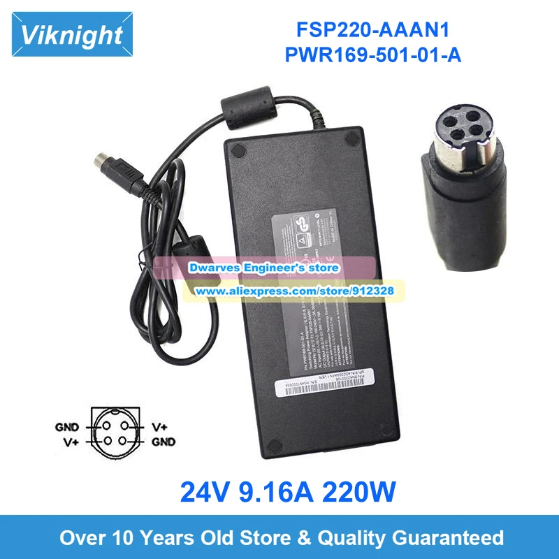 Adaptador AC FSP220-AAAN1 24V 9.16A 220W Carregador para Verifone PWR169-501-01-A 9NA2200106 H5461000654 AD220AAAN1-VER