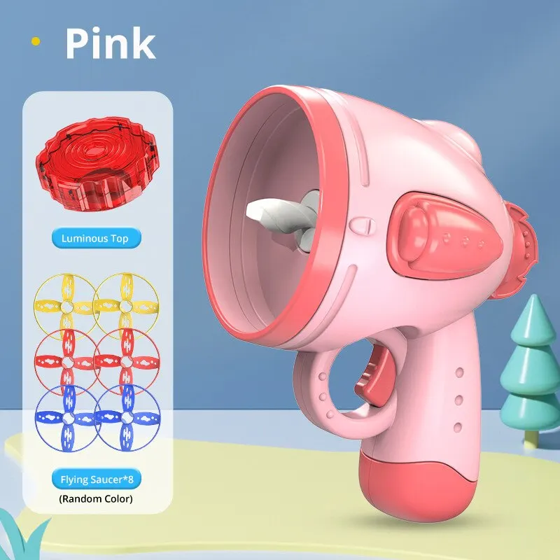 Flying Saucer Giroscópio Outdoor Set Esportes Brinquedos Batalha Gyro Luminous Top 2 Maneiras Jogar Jogo para Crianças