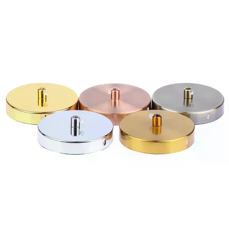 Vintage Round Ceiling Canopy Plate (10cm), Multi-Color Pendant Lamp Base Disc Cover Lighting Accessories