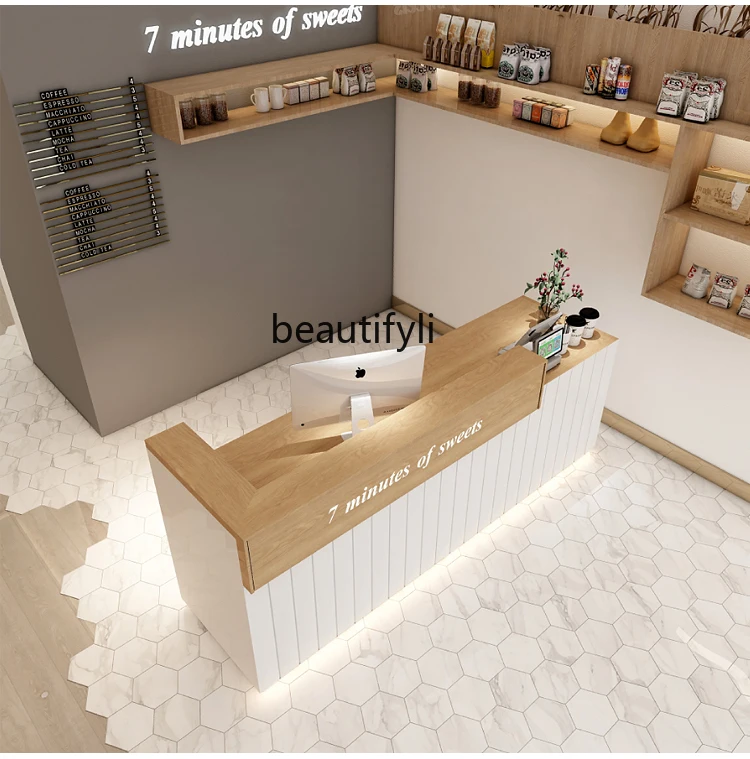 Clothing Store Cashier Small Milk Tea Shop Bar Pet Shop Beauty Salon Barber Shop Reception Table