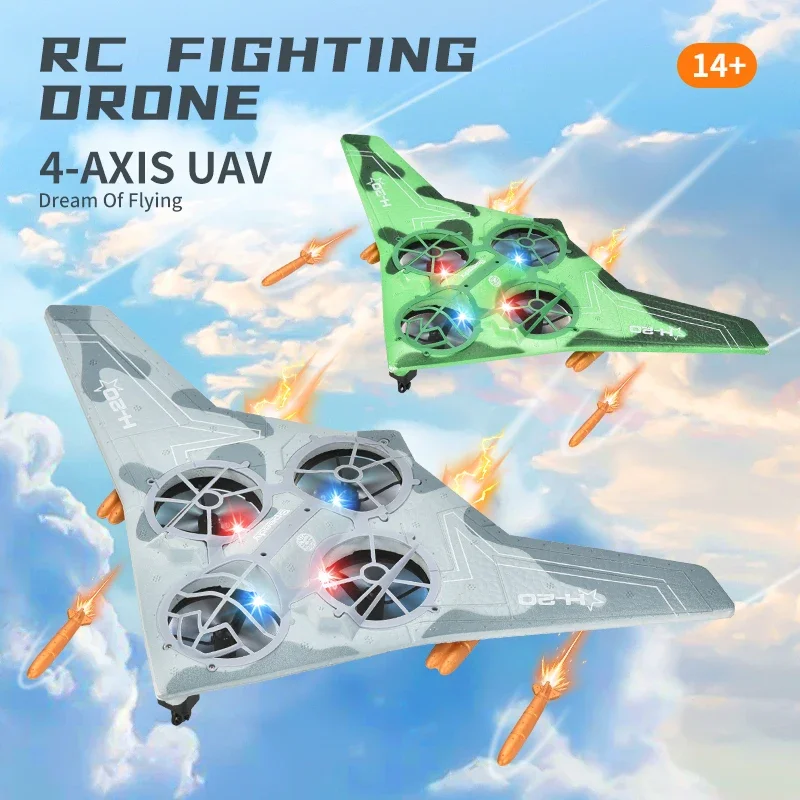 Rc Airplane Uav Foam Remote Control Jet Fighter 4Axis Radio-Control Glider for Beginner Easy To Control Anti Collision Kids Gift