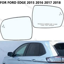 Car Rearview Mirror Lens Accessories For Ford Edge 2015- 2018 USA Version With Blind Spot Side Heated Rearview Mirror Glass Lens